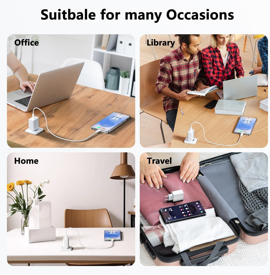 USB C 25W Ladegerät, 5er-Pack Schnellladegerät PD3.0 Stecker Typ C Handy Netzteil Wand-Ladegerät Kom