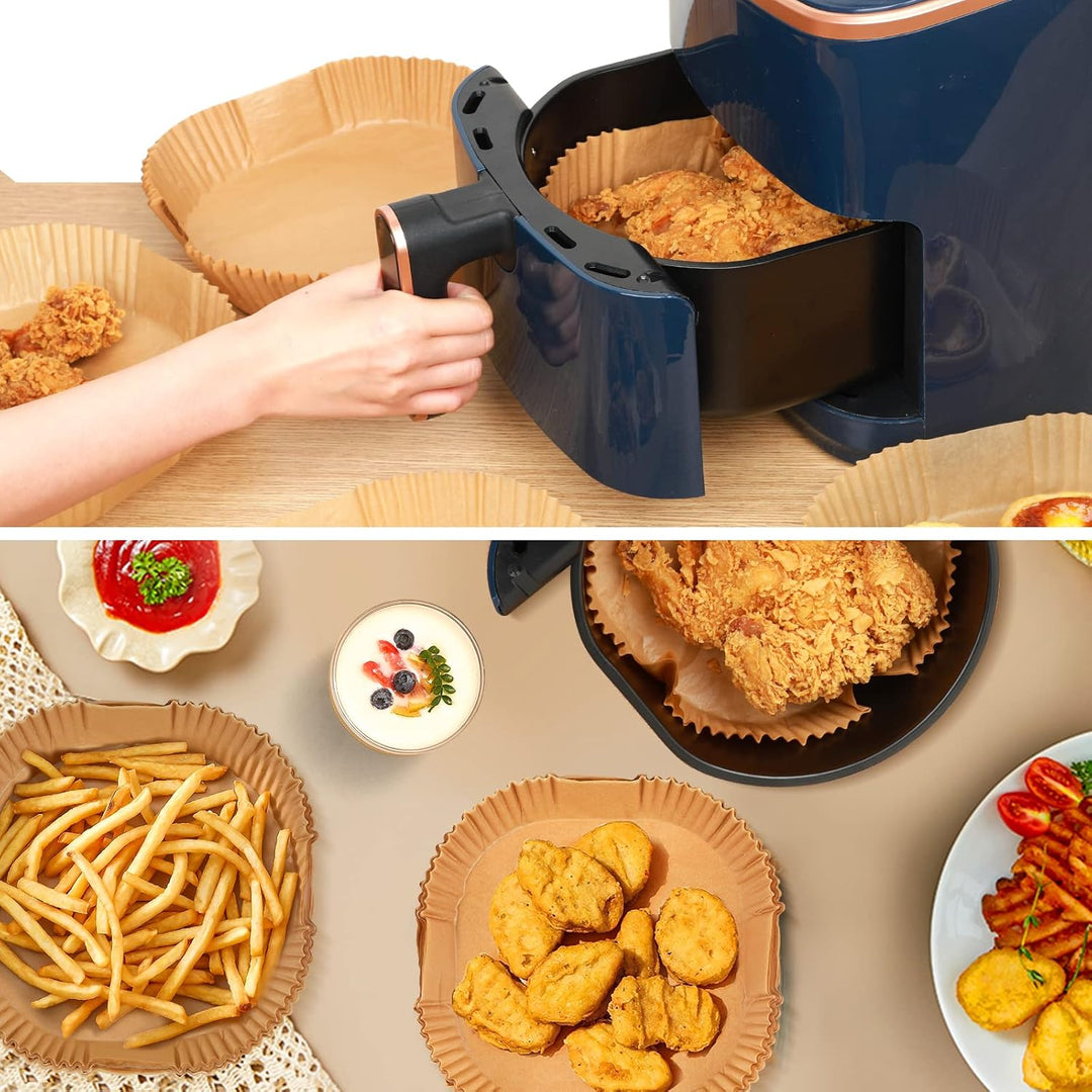 200 Stück Backpapier für Heissluftfritteuse 1,2L-4,5L, Stone TH 16-20cm Airfryer Backpapier Pergamen