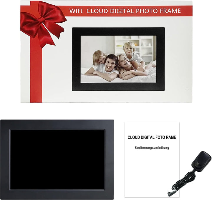 Frameo Digitaler Bilderrahmen WLAN-10,1 Zoll Digitaler Fotorahmen 1920x1200 HD Touchscreen mit 32GB