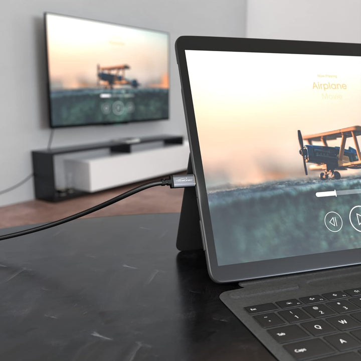 KabelDirekt – USB C auf HDMI Adapter Kabel mit bruchfesten Metallsteckern – 2m (überträgt 4K-Video b