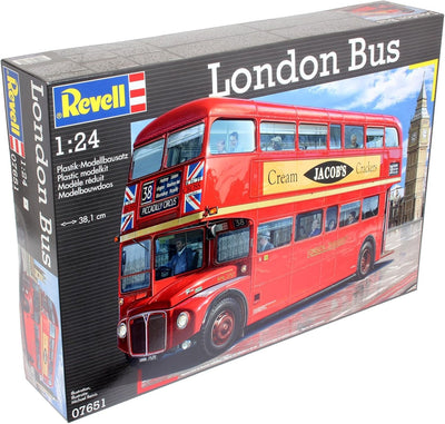 Revell RV07651 Modellbausatz Bus 1:24 - Doppeldecker London Bus im Massstab 1:24, Level 5, originalg