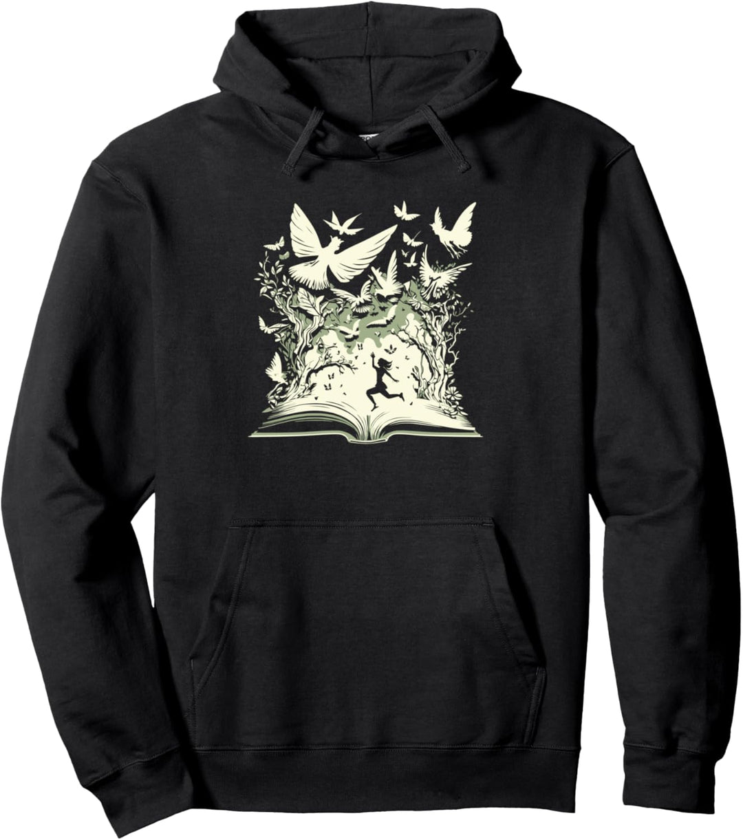 Bücherwurm Vögel Lesen Literatur Bibliothek - Leseratte Buch Pullover Hoodie