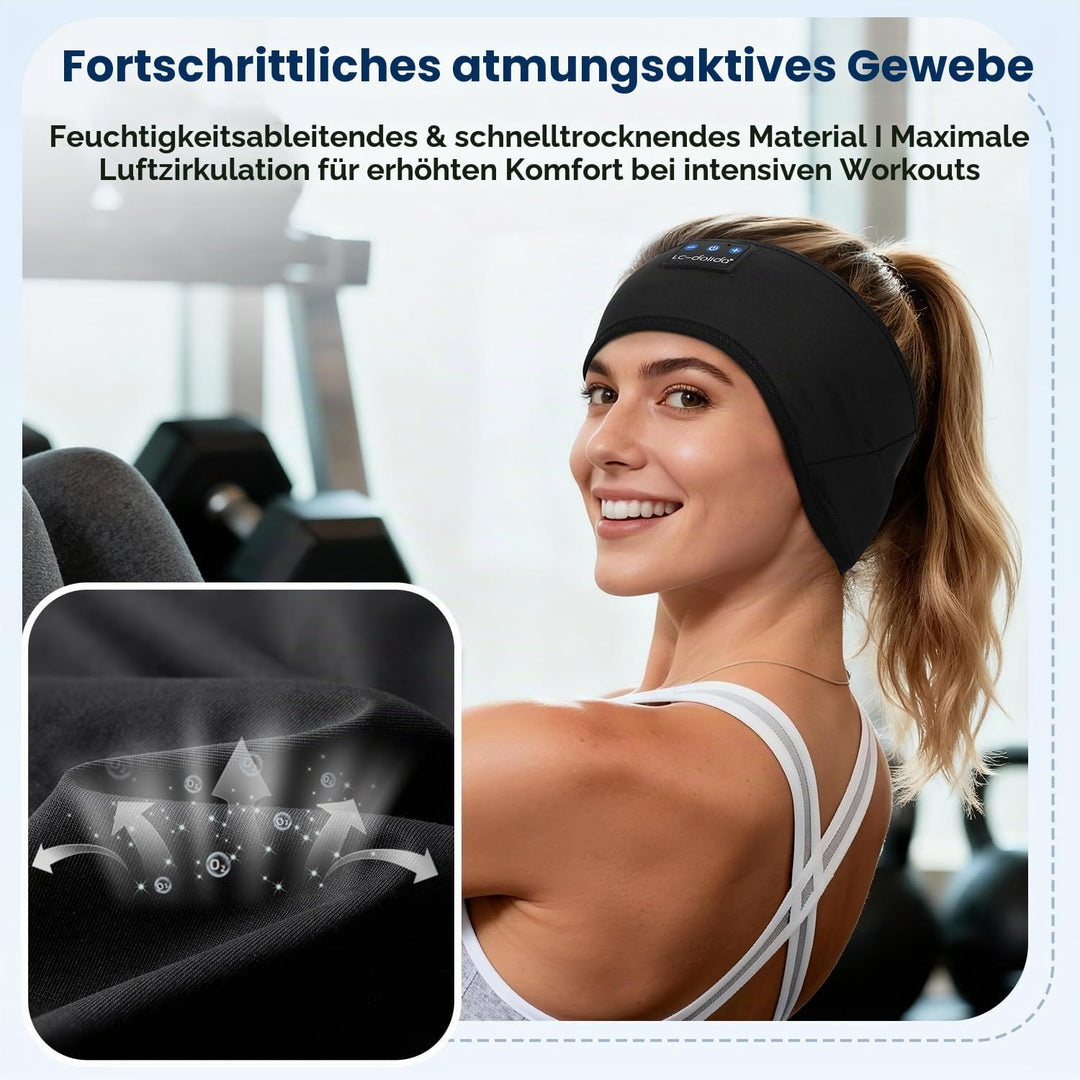 LC-dolida Schlafkopfhörer Bluetooth Stirnband Kopfhörer, Schlafkopfhörer Seitenschläfer Schlaf zum K
