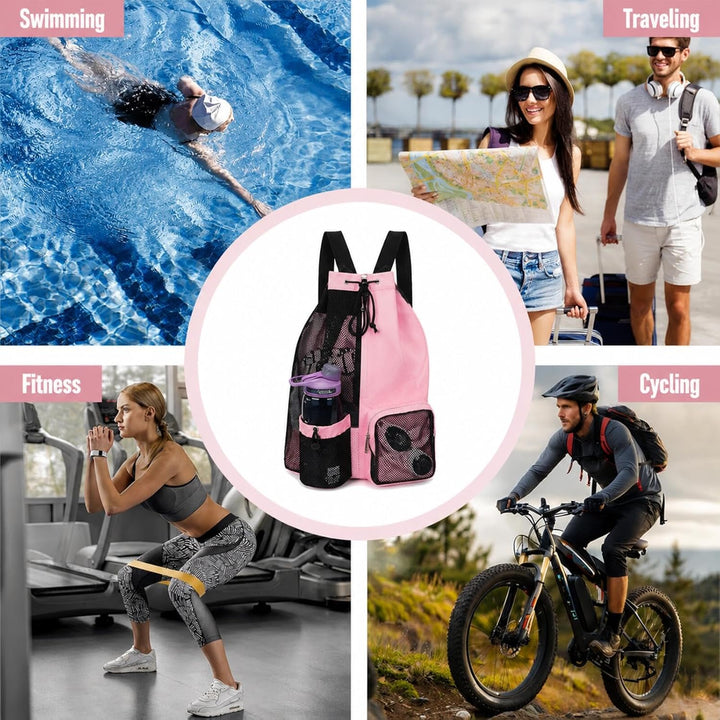 Schwimmbeutel Wasserdicht Kinder, Swimming Bag, Tasche Schwimmunterricht Kinder, Mesh Schwimmrucksac
