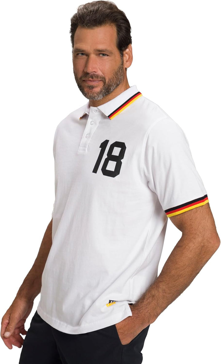 JP 1880 Herren Fussball Poloshirt 3XL Schneeweiss, 3XL Schneeweiß