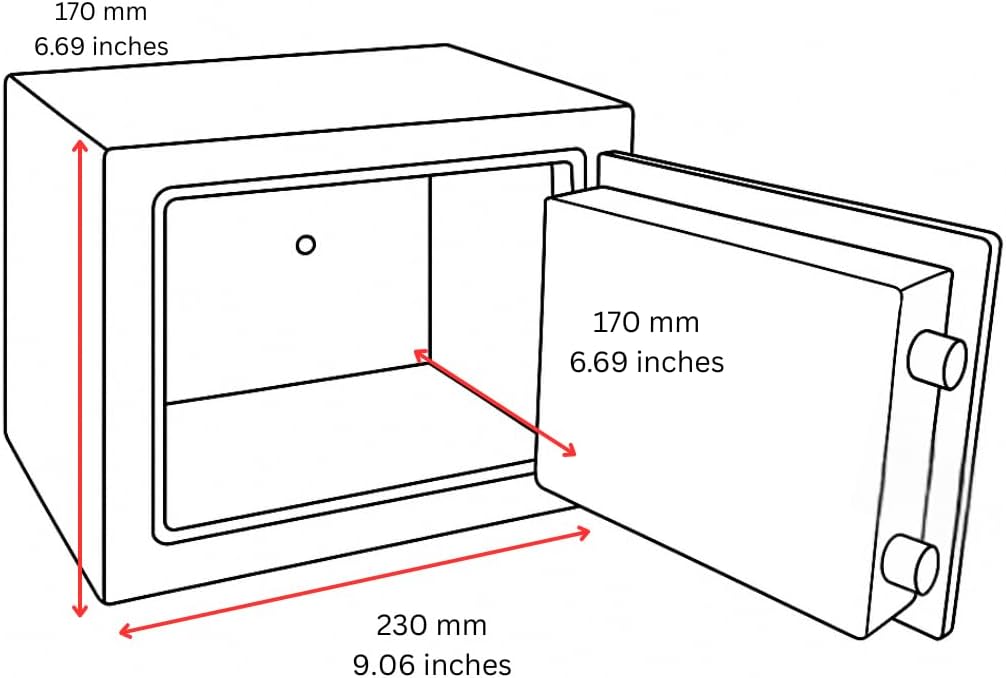 Elektronischer Tresor - 170 x 230 x 170 mm - Sicherer Aufbewahrungsort mit elektronischem Schloss Sc