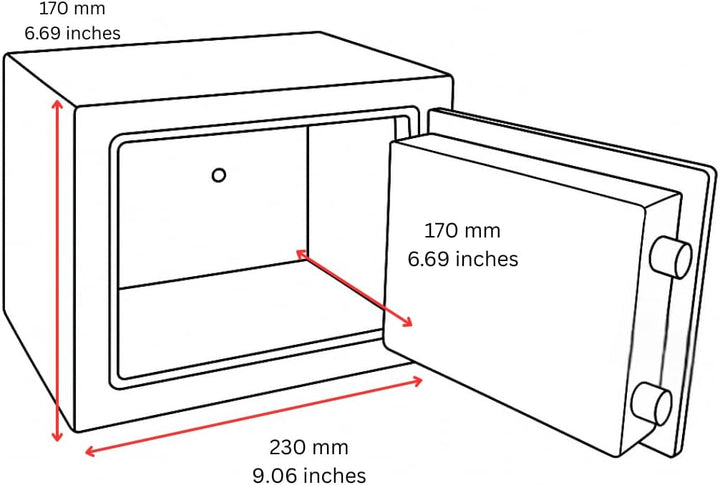 Elektronischer Tresor - 170 x 230 x 170 mm - Sicherer Aufbewahrungsort mit elektronischem Schloss Sc