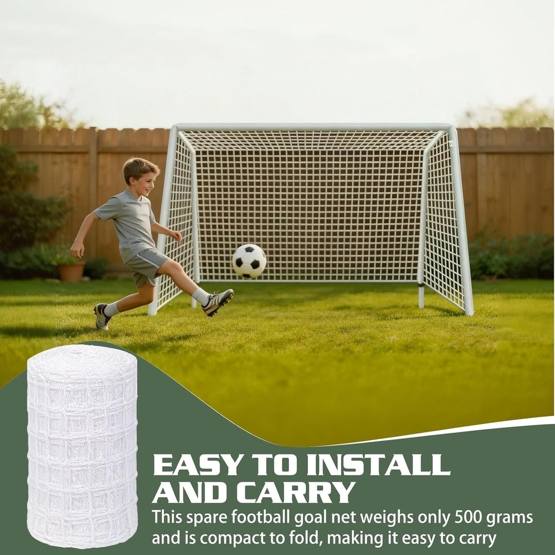 Fussballtor Netz, 3m x 2m Fussball Tornetz, Polypropylen Ersatznetz für Fussballtor, Fussball-Torpfo