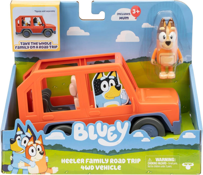 BlueY Heeler-Familienwagen; Ausflug mit Familie Heeler; enthält bewegliche Chilli-Figur; mit offenem