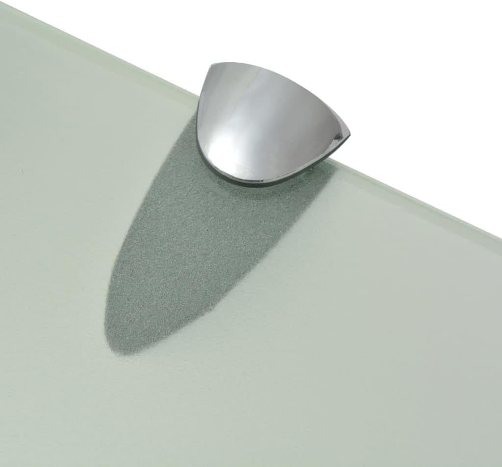 vidaXL Glasregal 70x10cm 8mm Wandregal Glasboden Glasablage Badregal Regal 70 x 10 cm Weiss, 70 x 10