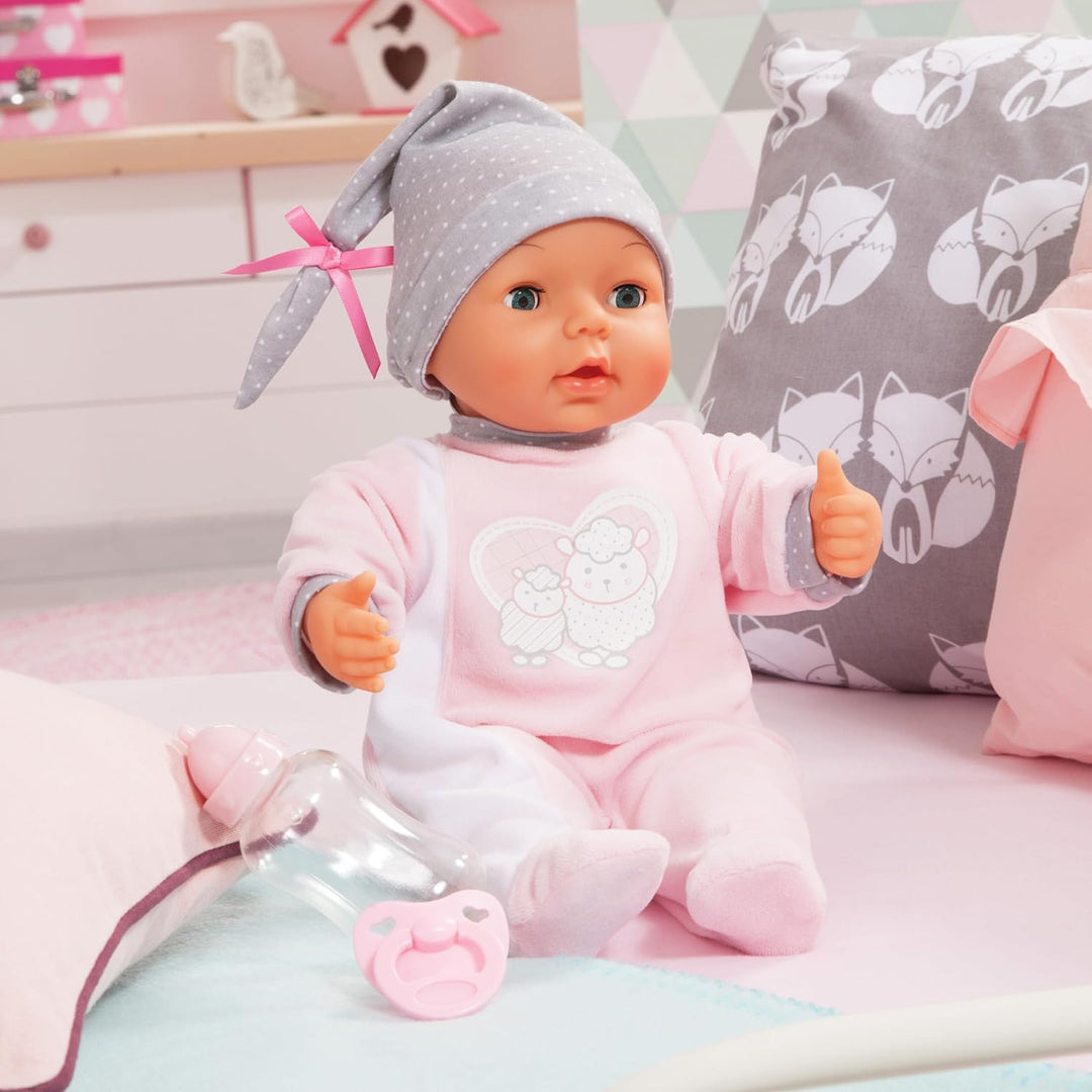 Bayer Design 93829AA My Piccolina Interactive Puppe mit Funktion, sprechend, Babylaute, bewegt den M