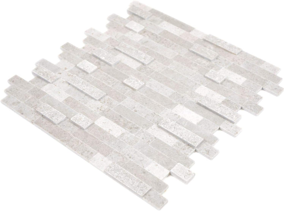 Selbstklebnde Mosaikmatte Verbund Naturstein Cinderella grey für WAND KÜCHE Wandverblender Fliesensp