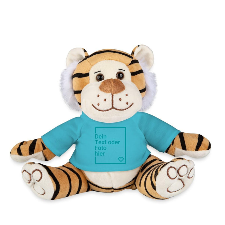 Spreadshirt Tiger Kuscheltier Selbst Gestalten Mit Foto Oder Text | Plüschtier Personalisiert Plüsch