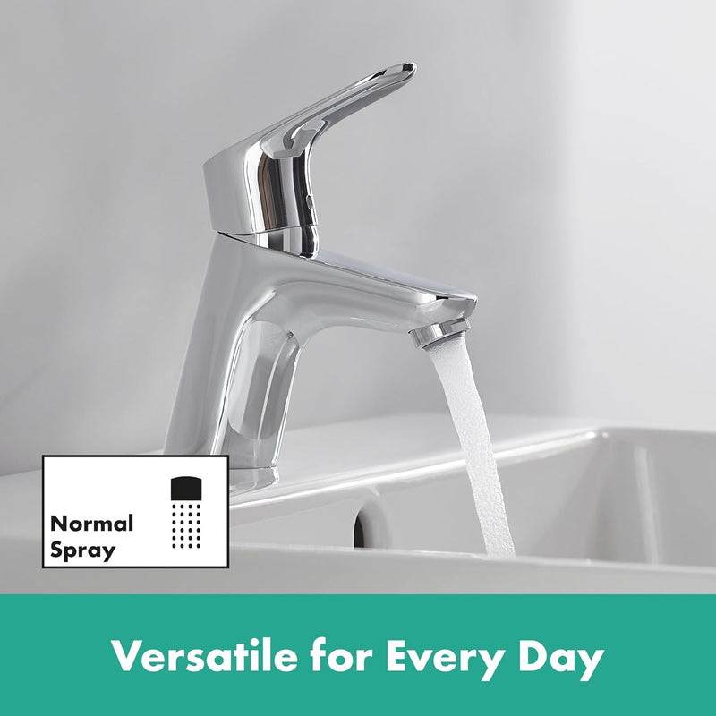 hansgrohe Wasserhahn Focus (Armatur mit Auslauf Höhe 70mm und Push-Open Ablaufgarnitur) Chrom