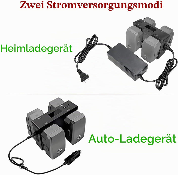 LYONGTECH 5 in 1 Akku Wand Ladegerät und Autoladegerät für DJI Mavic 2 Pro/Zoom Drohne, lädt 4 Batte