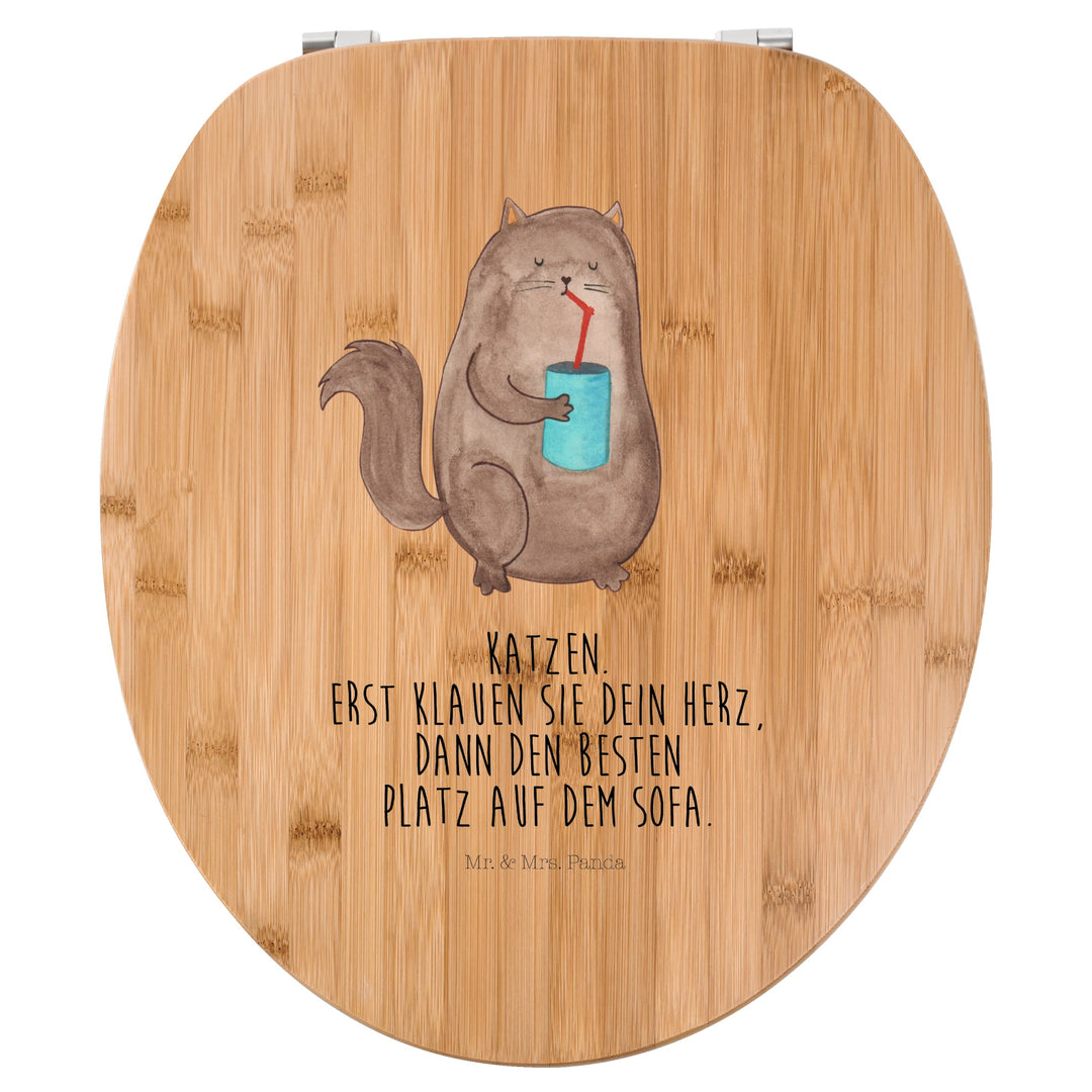 Mr. &amp; Mrs. Panda Motiv WC Sitz Katze Dose - Geschenk, Katzenfan, Toilettendeckel, Klobrille, Katzen,