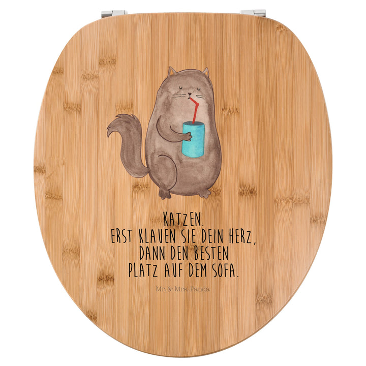 Mr. &amp; Mrs. Panda Motiv WC Sitz Katze Dose - Geschenk, Katzenfan, Toilettendeckel, Klobrille, Katzen,