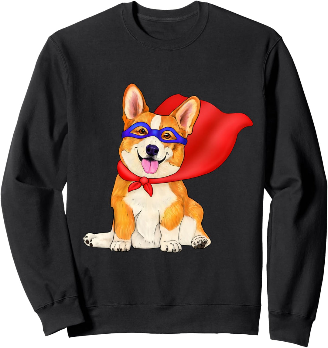 Super Hero Corgi - Netter Superhelden-Hund im roten Kap Sweatshirt