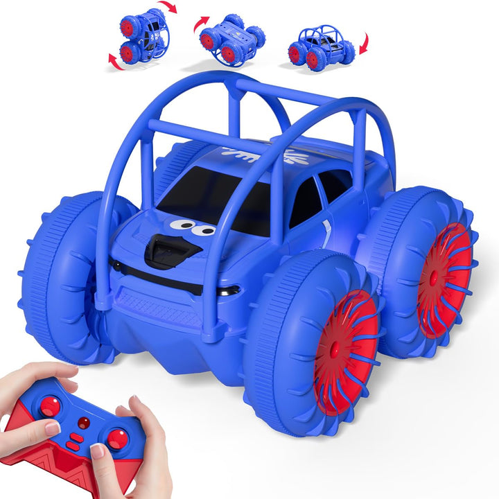 Direktladung Ferngesteuertes Auto, 15km/h 4WD Amphibienfahrzeug Stunt Auto, 2.4GHZ 360° Drehung Bunt