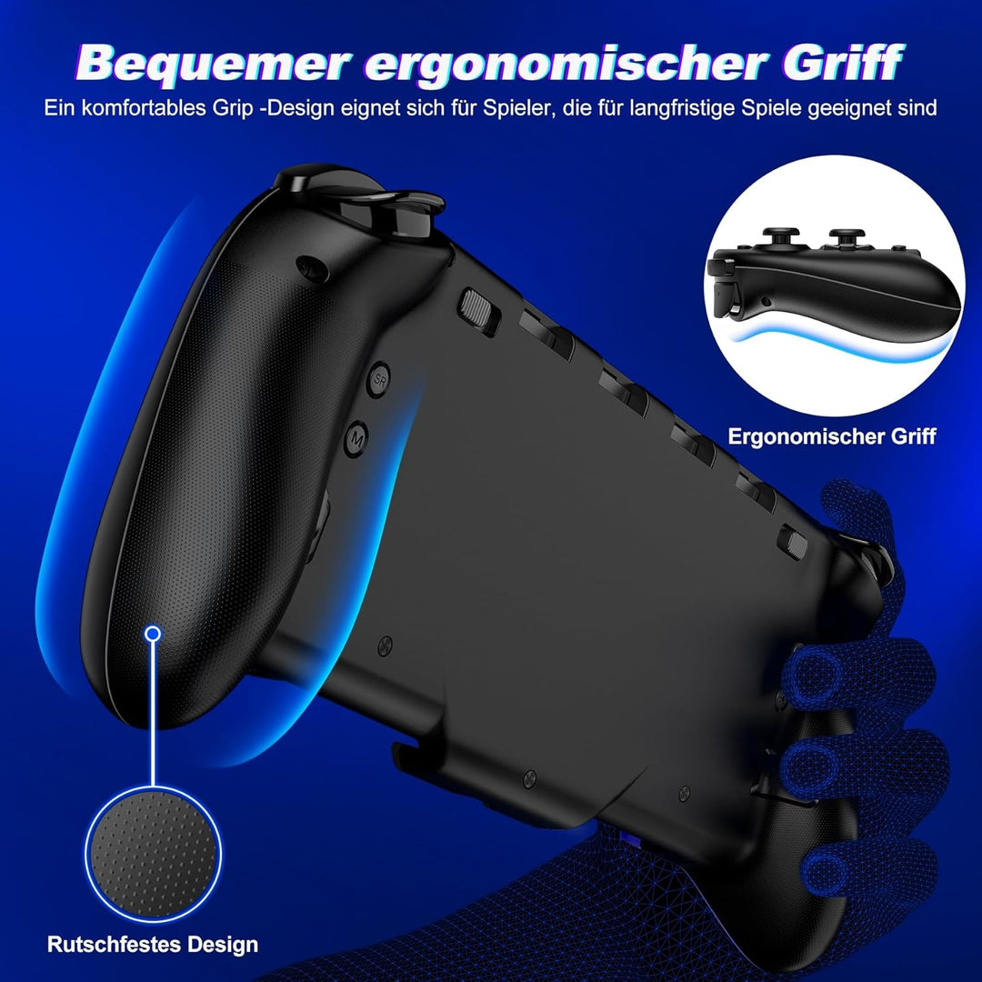 ALEEMTRY Switch Controller, Wireless für Handheld-Modus Mit Turbo/1000mAh/Programmierbare/6 Achsen G