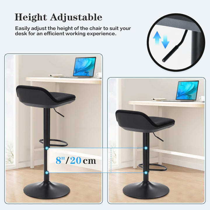 IWMH Stehhocker Höhenverstellbar, Ergonomische Stehhilfe, 360° Drehbar Bürohocker mit Anti-Rutsch Gr