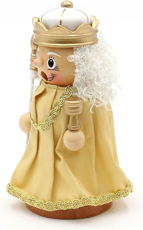 Dekohelden24 Holz Räuchermann, Räucherfigur, Rauchfigur, Räuchermännchen als Märchenfigur Königin mi