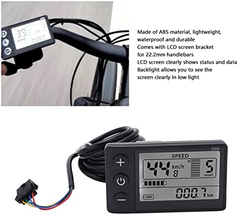 Elektrisches Fahrrad-Display, LCD-Messgerät, Fahrrad-Geschwindigkeitsmesser, E-Bike-Roller-Computer,