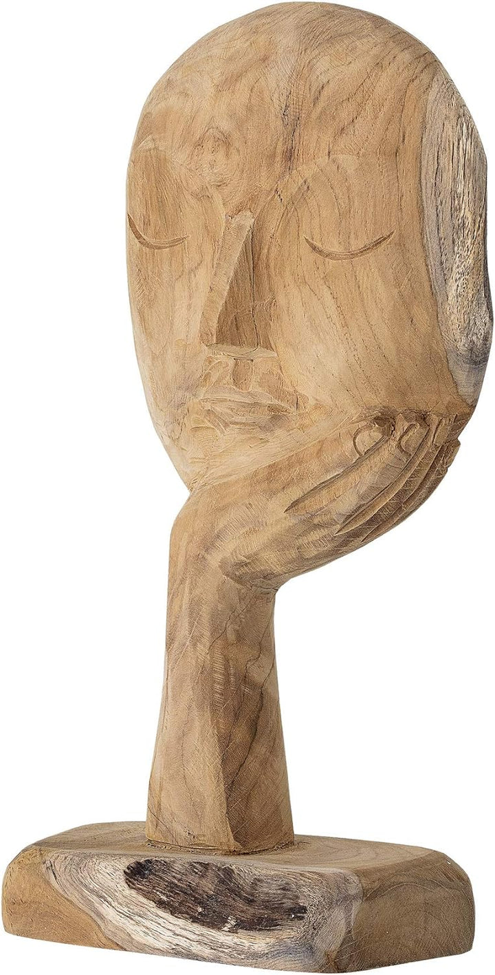 Bloomingville Zierstück, dekorativer Kopf, natur, recyceltes Holz