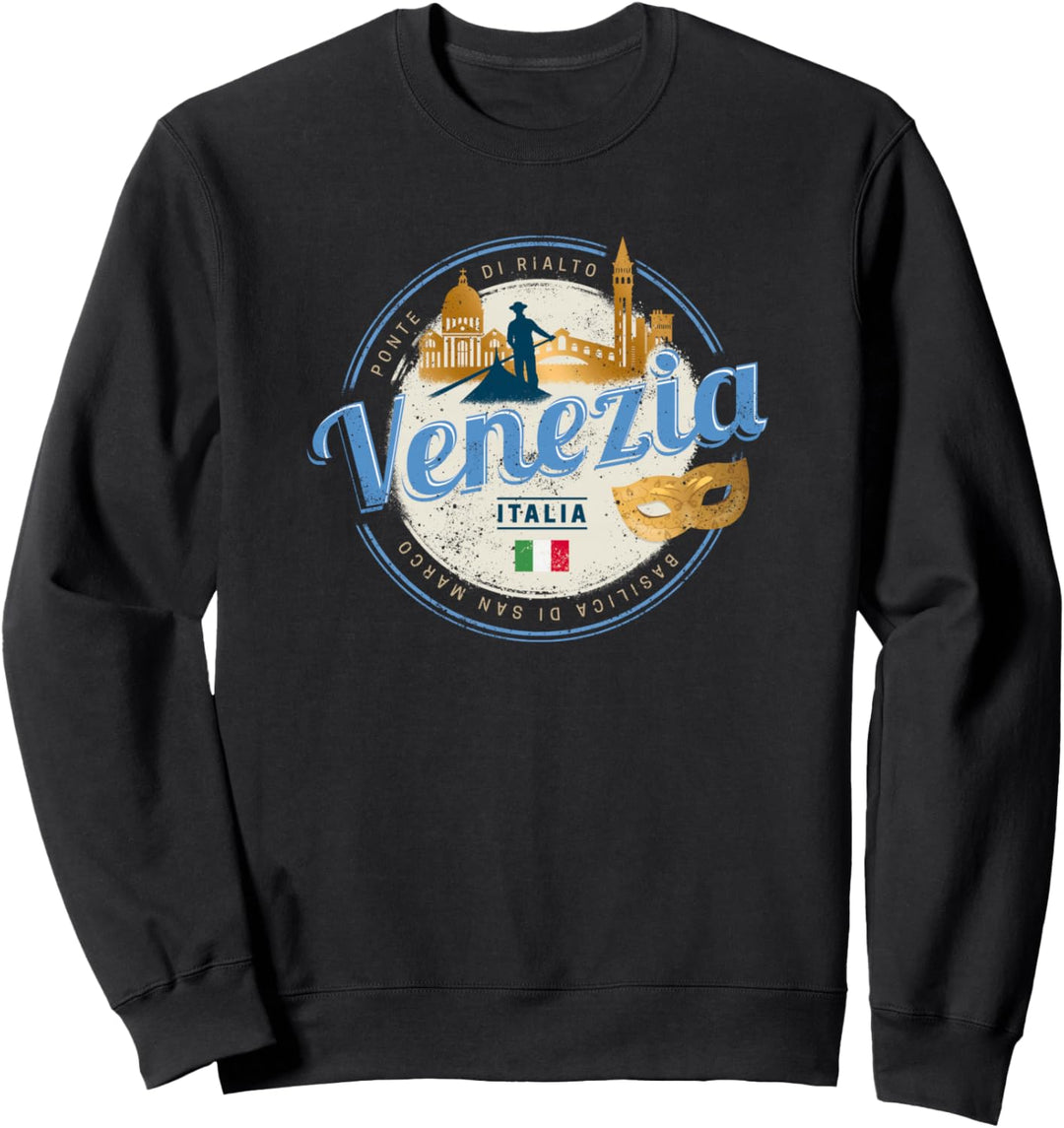 Venedig mit Gondoliere Italien Karneval Vintage Souvenir Sweatshirt