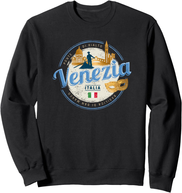 Venedig mit Gondoliere Italien Karneval Vintage Souvenir Sweatshirt