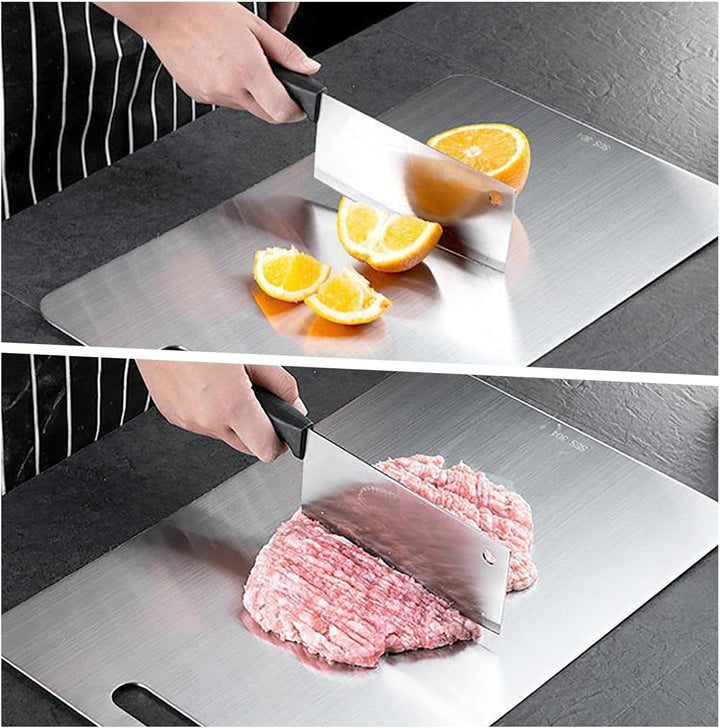 3 Stück Titan Schneidebrett, Titanium Cutting Board, Edelstahl Schneidebrett, Erstklassige Titan-Sch