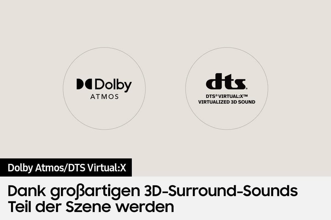 Samsung HW-Q64GC 3.1-Kanal Q-Soundbar mit Subwoofer, Dolby Atmos/DTS Virtual:X, Q-Symphony, Adaptive