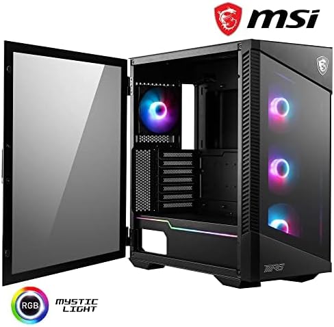 MSI MPG VELOX 100R Mid-Tower PC-Gehäuse, geeignet für E-ATX Mainboards, Front aus gehärtetem Glas, 4