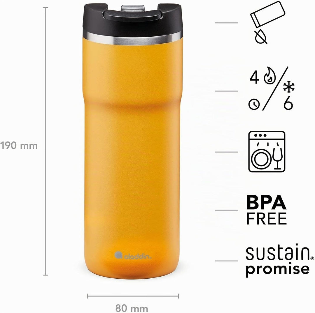 Aladdin Barista Java Thermavac Leak-Lock Edelstahl Thermobecher 0.47L Sun Yellow - Auslaufsicherer B