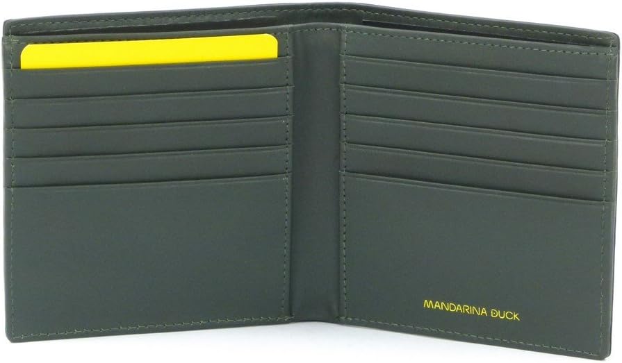 Men's slim wallet in leather Mandarina Duck SHP12 Black