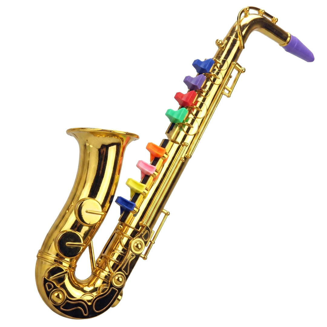 Spielzeugsaxophon, Musikinstrumente für Kinder mit farbcodierten Tasten, Saxophon für Kinder, Lernsp