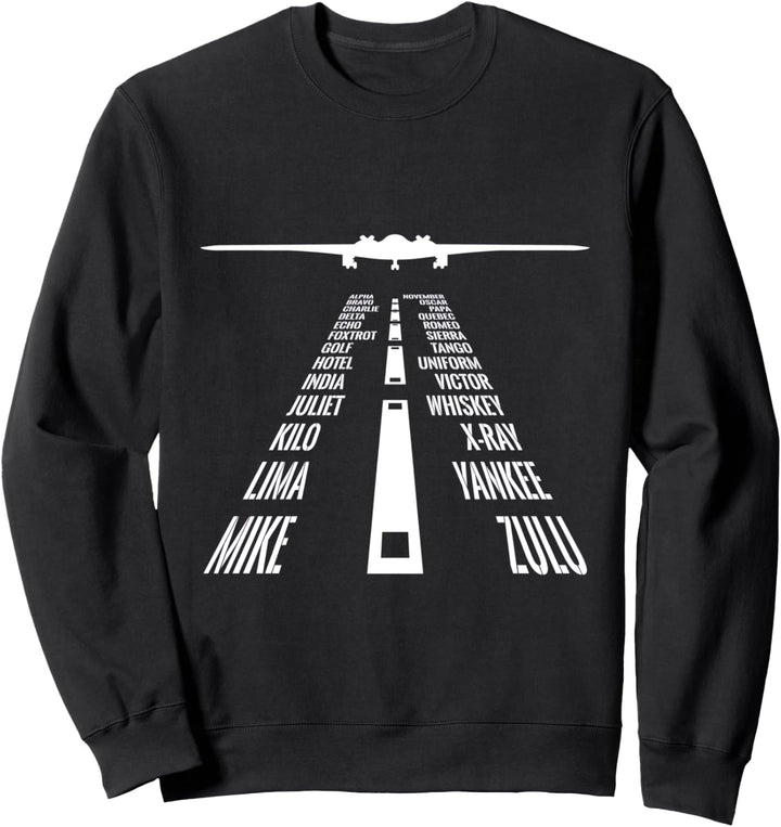 Fliegender B-2 Bomberpilot Phonetisches Alphabet Runway B2 Sweatshirt