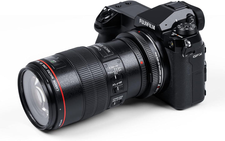 VILTROX EF-GFX Pro Bajonettadapter,Autofokus Adapter Objektivadapter mit Manueller Blendenring für C