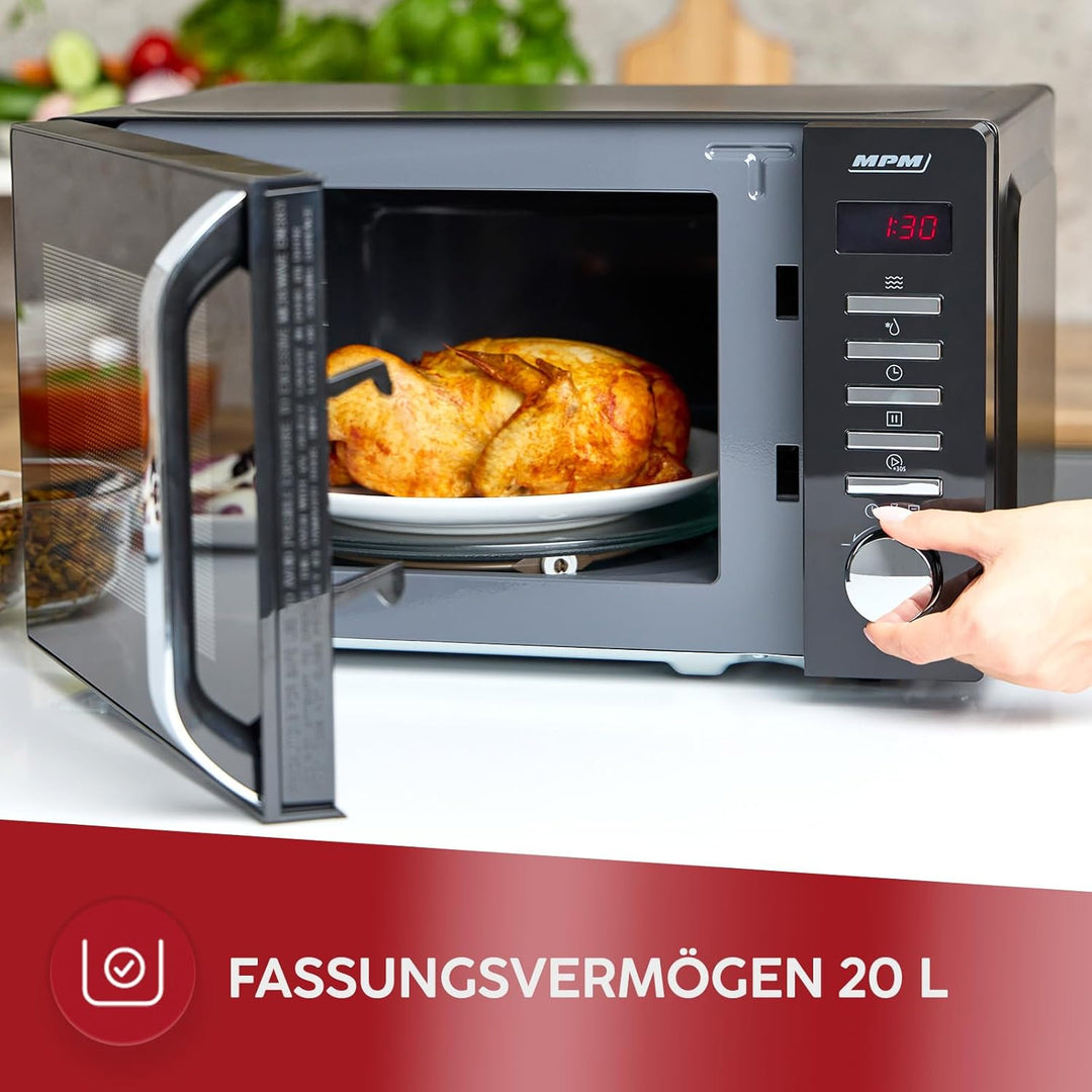 MPM Mikrowelle MPM-20-KMT-05 20 L - Mikrowellenofen für schnelles Kochen - Erwärmen und Auftauen - D