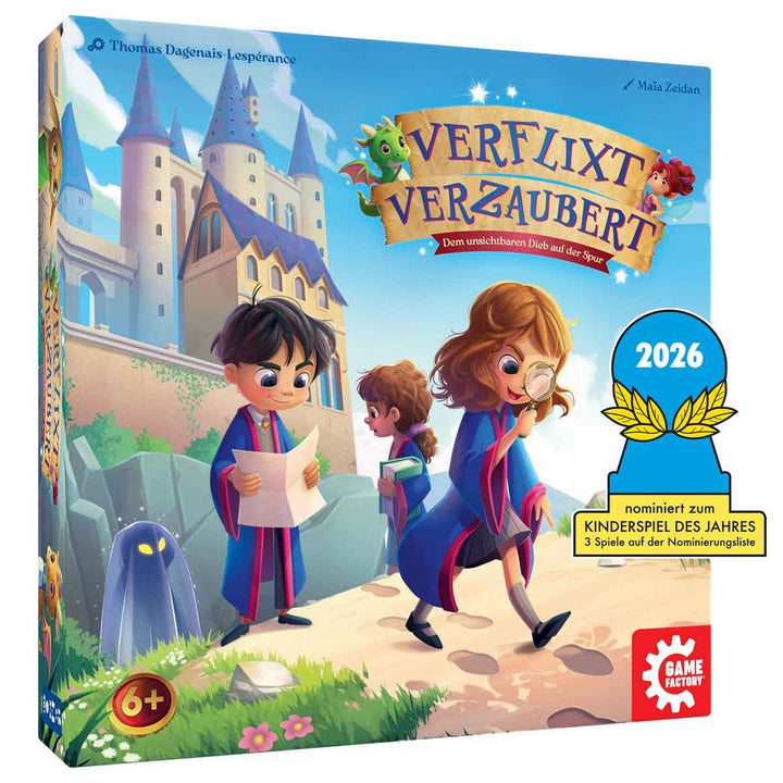 Game Factory 646030 Verflixt Verzaubert, das magische Deduktionsspiel und Würfelspiel für Kinder, ko