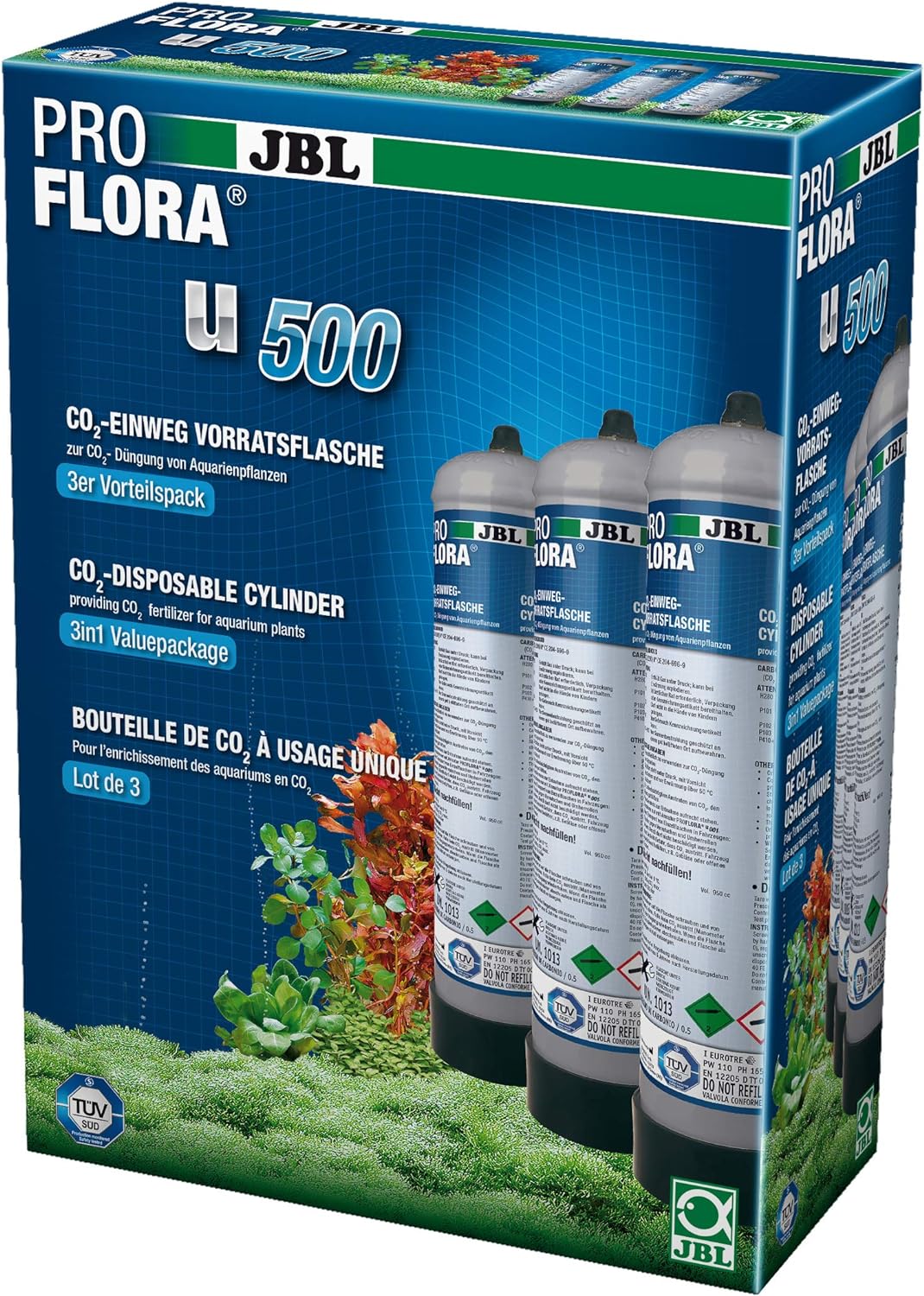JBL ProFlora u500 2 (CO2 Vorratsflasche) 3 Stück