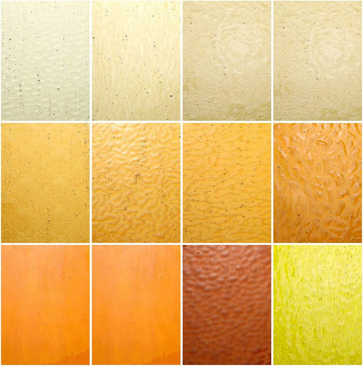 Lanyani 10 Blatt transparente Buntglasplatten, 10,2 x 15,2 cm, farbiges strukturiertes Kathedralglas