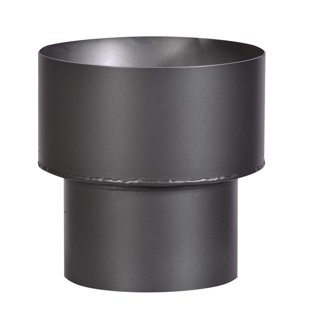 FIREFIX R150/Ü5 Übergangsstück (Erweiterung) für 2 mm Starke Rauchrohre, schwarz lackiert, von 150 m
