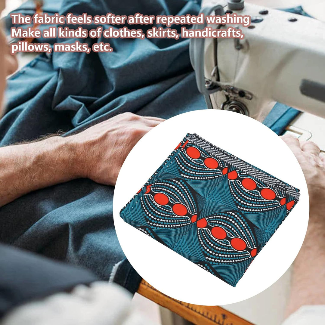 Pssopp Polyester Wachsdrucke Stoff 6 Yards Wachsdrucke Afrikanischer Polyester Bunter Afrikanischer