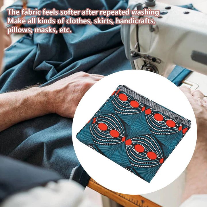 Pssopp Polyester Wachsdrucke Stoff 6 Yards Wachsdrucke Afrikanischer Polyester Bunter Afrikanischer