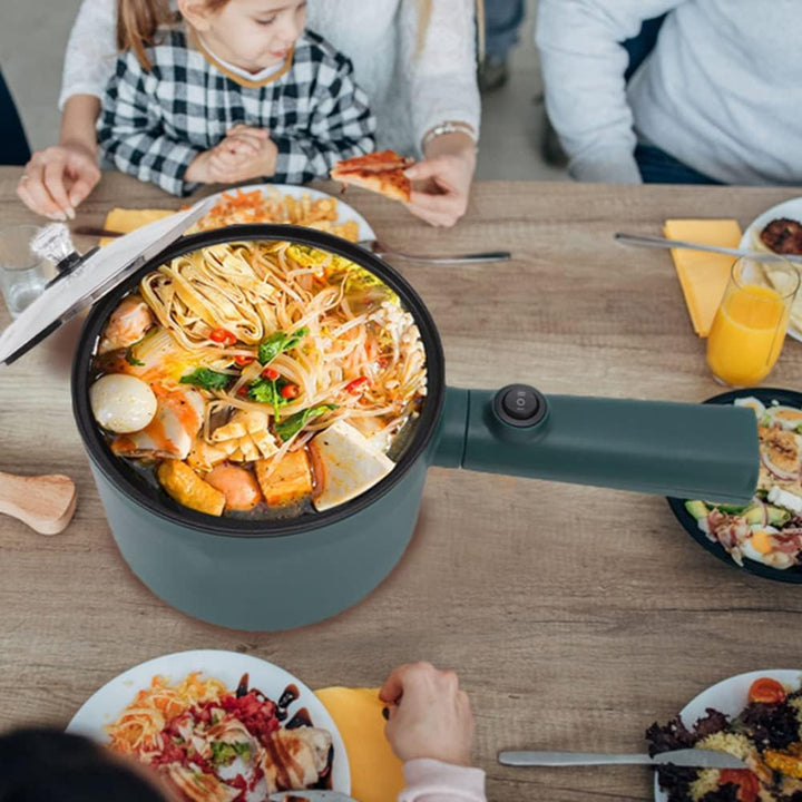 Elektrischer Hot Pot Kochtopf mit Deckel 1,8 l Elektrischer Nudeltopf Multikocher mit Deckel Langer
