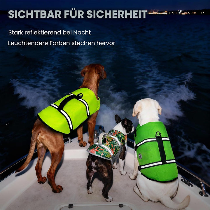 VIVAGLORY Rip Stop Schwimmweste Hund, Hundeschwimmweste, Schwimmhilfe & Auftrieb, Rettungsweste Hund