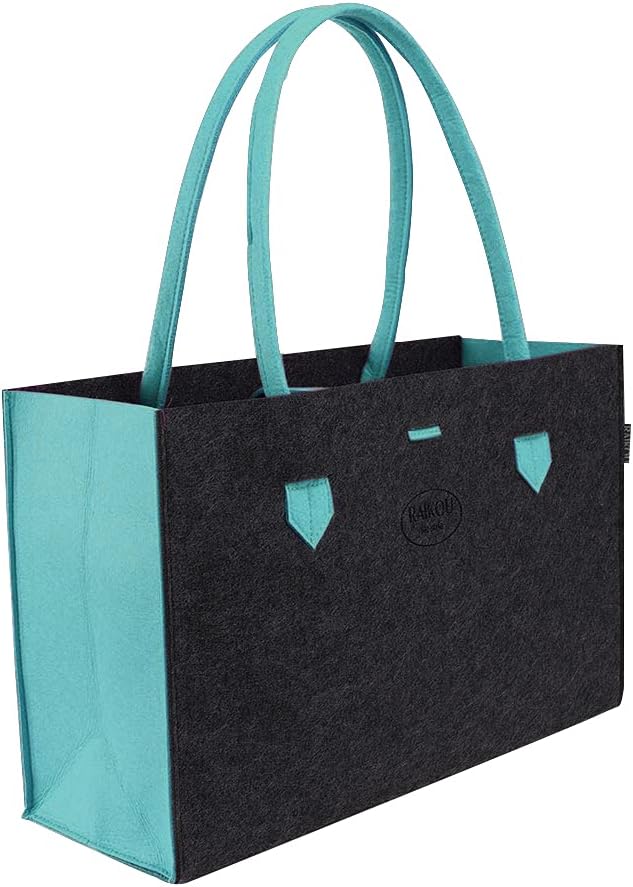 RAIKOU KULT Filz Tasche Shopper; in neuem Design; Filzkorb Einkaufstasche Henkeltasche Zeitungskorb