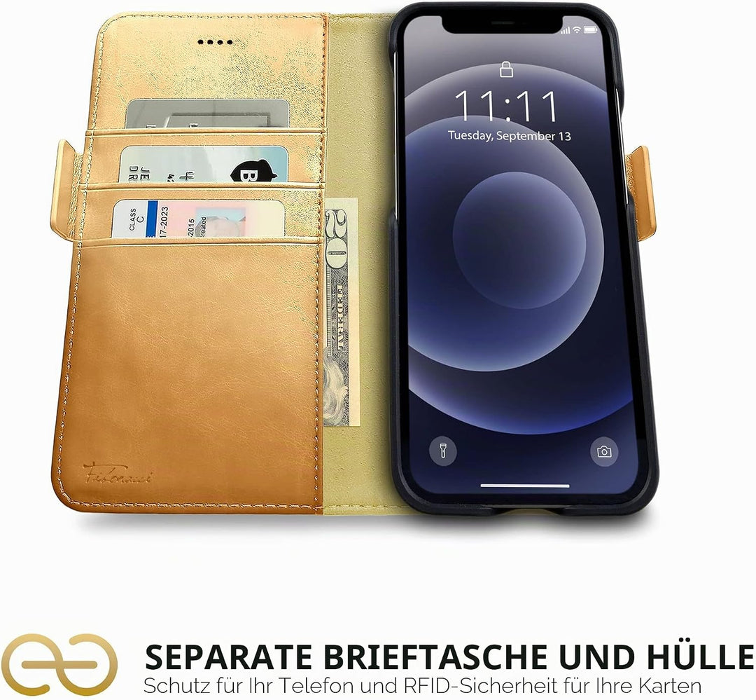 Dreem Fibonacci 2in1 Handyhülle Flipcase für iPhone 12 & 12 Pro | Magnetisches iPhone Case | TPU Etu