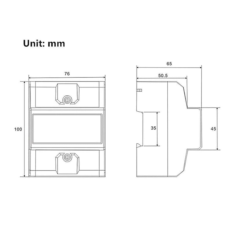 Digitale Stromzähler 1 Phase, AC 220V/230V 10-40A 2 Draht 4P Einphasiger Stromzähler Hutschiene, KWh